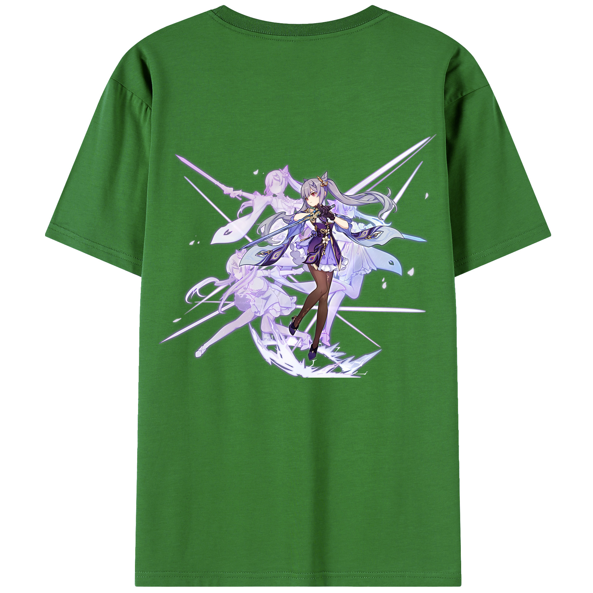 げんし神 刻晴 こくせい genshin Kokusei レディース半袖Tシャツ(バックプリント)